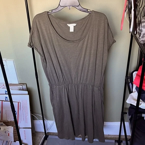 cotton t-shirt dress h&m H&m Women's T Shirt Dress Women's Light Turquoise Cotton T-shirt Dress H&M